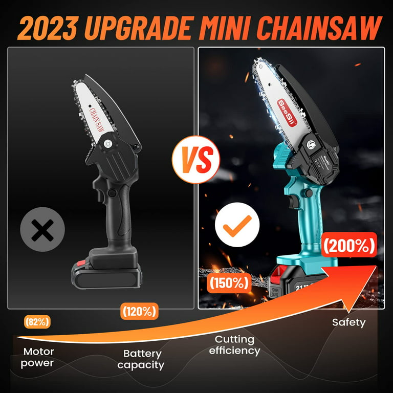 The Best and Smallest MINI CHAINSAW PRUNING to BATTERY (Assembly and Test  in the Field) by mixim89 