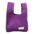 thumbnail image 3 of Bolso de hombro tejido para muñeca, bolso de compras, organizador de moda, bolso tejido para axila Púrpura jinwen Bolso de hombro para mujer, 3 of 8