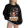 thumbnail image 2 of Pntutb Moda Mujer Manga Larga Cuello Redondo Estampado Navideño Tops Sueltos Blusa Sudaderas PNTUTB Pntutb-3483, 2 of 5