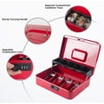 thumbnail image 2 of Locking Cash Box with Lock Money Box with Cash Tray Lock Box with Key Money Saving Organizer .Lx .Wx .H es XL Large, 2 of 7