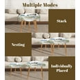 thumbnail image 4 of Triangle Nesting Coffee Table Set of 2 Sea Beach Chair Boho Beach Beach Coastal Landscape Seascape Blue Ocean End Table Modern Minimalist Side Table Set for Living Room Bedroom, 4 of 8