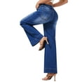 thumbnail image 2 of roswear Women's Wide Leg Jeans Stretchy Baggy Loose Fit Pants Trousers, 2 of 5