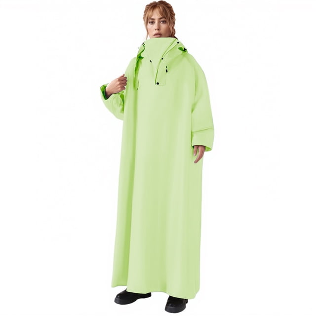 SHIXIAOO Imperméable Unisexe pour Activités Extérieures Cyclisme Camping Randonnée avec Design Extra Long Épais et Capuche Réglable Vestes Grande Taille pour Femmes Vestes Coupe-Vent pour Femmes