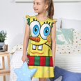 thumbnail image 4 of Yiaed SpongeBob SquarePants pour Filles Mignonnes Chemises de Nuit, Pyjamas Manches Courtes à Volants Robe de Nuit Confortable pour Tout-Petits Filles-TG, 4 of 6