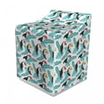 thumbnail image 1 of Toucan Washer Cover, Tropical Birds Sitting on Jungle Forest Trees Cartoon Exotic Fantasy, Suitable for Dryer and Washing Machine, 29" x 28" x 40", Turquoise and Multicolor, by Ambesonne, 1 of 3