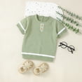 thumbnail image 7 of ZRBYWB Baby Girl Clothes Baby Girls Short Sleeve Pullover Sweater Cotton Knit Button Closure Tops Shirt Baby Tops, 7 of 7