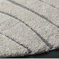 thumbnail image 4 of SAFAVIEH Florida Tabitha Geometric Waves Shag Area Rug, Cream/Grey, 6'7" x 6'7" Round, 4 of 8