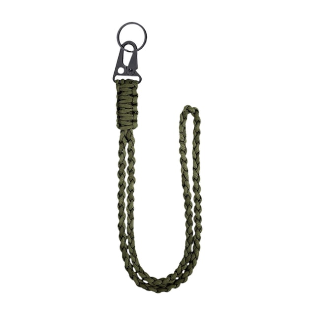 Paracord Lanyard Carabiner trenzado para actividades al aire libre senderismo para adultos Verde
