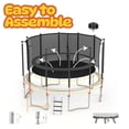 thumbnail image 5 of CITYLE Trampoline 10FT for Kids and Adults with Lights, 1000LBS Weight Capacity, Heavy Duty Outdoor Trampolines with Basketball Hoop and Enclosure Net for Backyard, Birthday Gift, 5 of 8