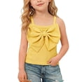 thumbnail image 2 of Miluxas Girl Summer Bow Tie Front Tank Top Sweetheart Neckline Sleeveless Backless Cute Cami Going Out Tops Yellow 1-2Years, 2 of 7