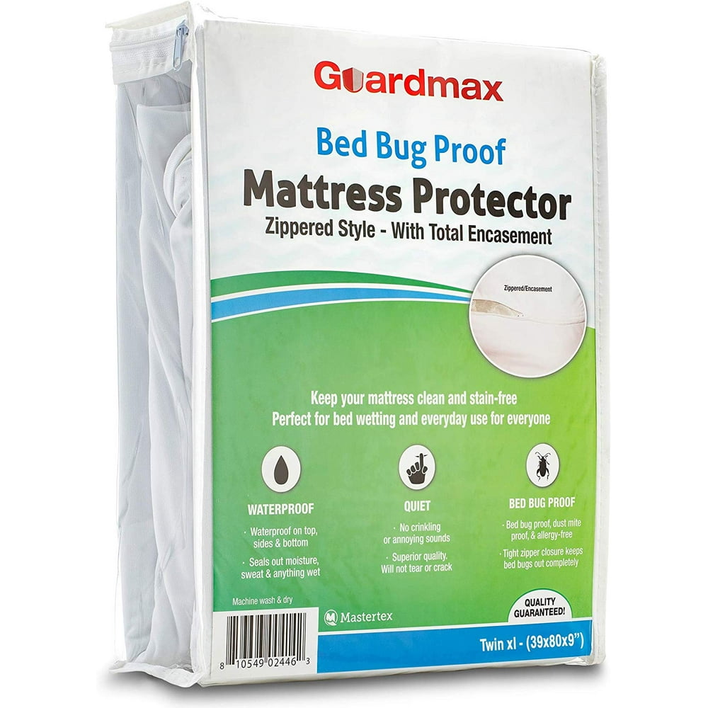 Guardmax Bed Bug Mattress Protector Cover Zippered Waterproof Encasement Twin XL
