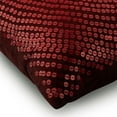 thumbnail image 3 of Deep Red Sequins Pillow Cover, 16x16 inch (40x40 cm) Silk Pillowcase, Square Red Sequins Throw Pillow Cover Home Living, Circles Dots Sequins Embellished - Dots of Cheer, 3 of 3