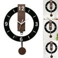 thumbnail image 2 of Contemporary Wall Mount Clock with PendulumsPrecisions Quartzs Mechanism Arabic Numerals Modern Homes Decors, 2 of 8