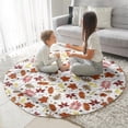 thumbnail image 3 of Autumn Fall Leaves Pattern Round Blanket,Comfortable Soft Flannel Throw Blanket,All Season,Warm Lightweight Blankets for Sofa Bed Couch Living Room Chair 47"x47", 3 of 5