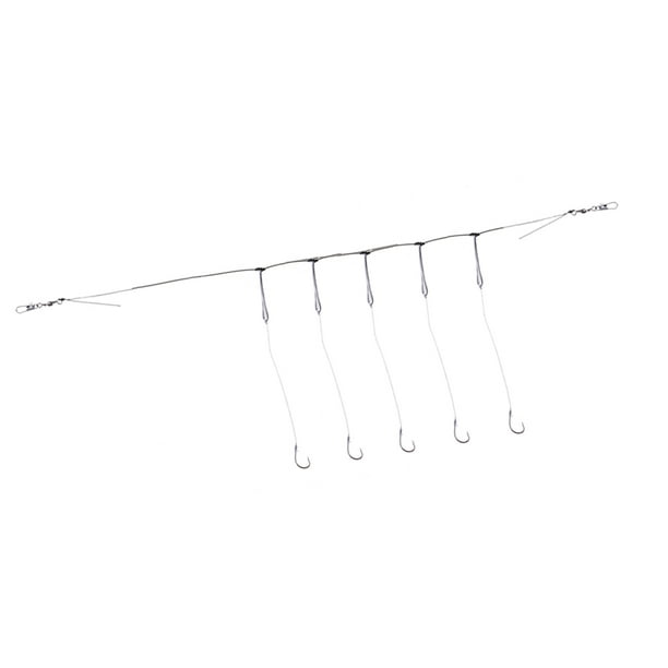 Sea Fishing Rigs, Saltwater String Hooks Barbed, with Swivel 8 