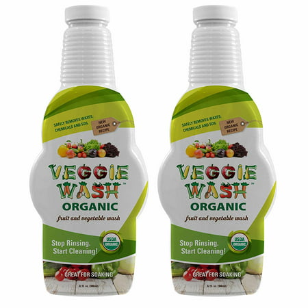 Veggie Wash Organic Fruit and Vegetable Wash, Pack of 2, 32-Ounces (Best Way To Wash Vegetables)