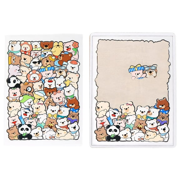 50pcs Wooden Puzzles Animal Wooden Puzzle Stacking Toys Educational Puzzle Gifts Decoration For Kid Girls Boys