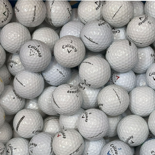 Mulligan Lot de 50 Balles de Golf Mixtes Callaway Usagées, 5A Menthe Recyclées