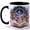 Black, variant on Magical Library Portal Coffee Mug, Moon Stars Open Book Fantasy Reader Design, 11 oz Ceramic Cup