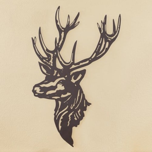 RusticFinish Deer Silhouette Metal Wall Art