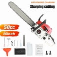 thumbnail image 4 of YNCE 58CC Gas Chainsaw, Professional Chainsaw with 2-Stroke Engine, 20inch Chain Saw Bar, Ergonomic Non-Slip Handle & 550ml Fuel Tanks for Tree Wood Cutting, 4 of 10