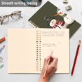 thumbnail image 4 of FORMRS 1-Subject Spiral Notebook 8" x 5" College Ruled 60 Refillable Sheet A5 Hard Cover, Gray Cute Snowmen, 4 of 7