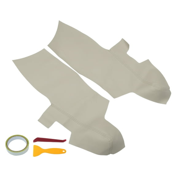 Unique Bargains 1 Pair Car Front Door Panel Armrest Cover Interior Door Trims Fit for Hyundai Santa Fe 2006-2012 Beige