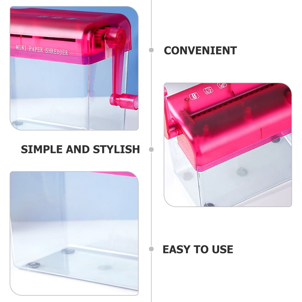 Raindrops Compact Portable Handheld Paper Shredder - Small Manual Shredder for Home, Office, and School Use