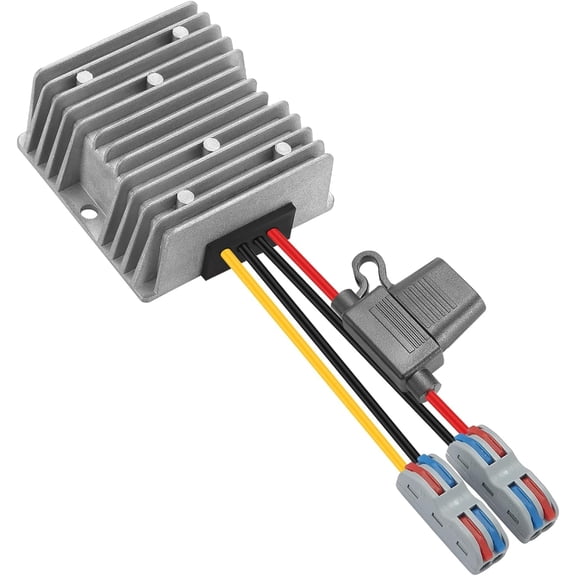 DC-DC Boost Converter 12V to 24V 15A 360W, 10-22V to 24V Voltage Step-Up Converter Module, Waterproof Power Supply for Automotive,Construction Tools - with Fuse Protection
