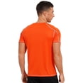 thumbnail image 3 of Hansber Men's UPF 50+ Rash Guard Swim Shirt Short Sleeve Rash Vest Quick Dry Muscle Workout Sports Orange 6XL, 3 of 7