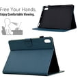 thumbnail image 3 of Case for iPad mini 7th Generation (A17 Pro) 2024 8.3" / mini 6th Gen 8.3" 2021, Carbon Fiber Texture PU Leather Multi-Angle Viewing Stand Shockproof Flip Case with Card Slots Magnetic Clasp, Darkblue, 3 of 6