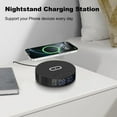 thumbnail image 2 of Alarm Clock Charging Station, 15W Fast Wireless Charger with Alarm Clock, LED Display, Wireless Charge Mat, Mini Desk Clock with Wireless Charging Station for Bedroom, Music Gifts for Women & Men, 2 of 9