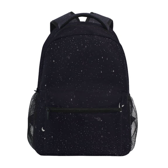 Night Sky Stars Moons Stylish Large Backpack 15L Self-Standing Durable Twill for School, Office and Travel Use