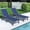 Navy Blue, variant on Domi Outdoor Chaise Lounge Chairs Set of 2, HDPE Patio Pool Loungers with Wheels, 5-Position Adjustable Reclining Chairs for Sunbathing, Lawn & Deck, Navy Blue
