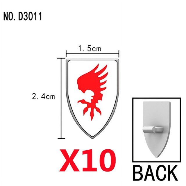 MOC Medieval militar romano guerras de las rosas escudo bandera bloques de construcción figuras soldados arma casco caballo espada ladrillos B034