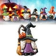 thumbnail image 2 of BNNG Halloween Witch Gnome Statue - Resin Fall Decor, Cute Witch Figurine for Table Centerpiece, Halloween Ornaments, Home & Party Decoration, 2 of 9