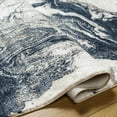 thumbnail image 6 of Hauteloom Marble Swirl Collection Abstract Coastal Living Room Bedroom Dining Room Area Rug - Modern Contemporary Bohemian - Grey, Beige, Dark Blue, Brown - 7'10" x 10', 6 of 7