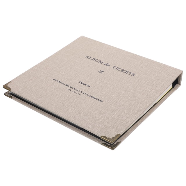 TEHAUX Ticket Scrapbook for Workplace Use Coffee Memory Preservation 1Pack