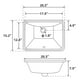 thumbnail image 4 of QinaQin Lavabo sobre encimera de cerámica blanca para baño, fácil de limpiar, sin salpicaduras, compatible con grifería universal, lavabo moderno tipo vessel para tocador, 4 of 7