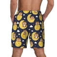 thumbnail image 3 of Kdxio Moon Bear Print Men's Swim Trunks with Compression Liner 7 Inch Inseam Quick Dry Swim Shorts, 3 of 7