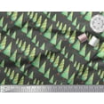 thumbnail image 2 of Soimoi Gray Cotton Voile Fabric Text & Christmas Tree Print Fabric by the Yard 42 Inch Wide, 2 of 3