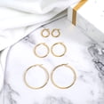 thumbnail image 3 of JeenMata Juego de 3 Aros de Joyería Esenciales para Mujer Chapados en Oro Amarillo, 3 of 5
