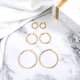 thumbnail image 3 of JeenMata Juego de 3 Aros de Joyería Esenciales para Mujer Chapados en Oro Amarillo, 3 of 5