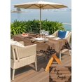 thumbnail image 5 of Outdoor Tablecloth with Umbrella Hole for Patio/Picnic/Party/Camping, Vintage Boho Waterproof Table Cloth Rectangle Table Cover Washable, Farmhouse Retro Brown Wooden Grain (60"x 120"), 5 of 8