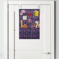 thumbnail image 2 of Retro Hanging Pocket Organizer, Cassette in 80's Style in Distorted Like Perspective View Illustration, Printed Polyester Storage Bag with Pockets, 14" x 20", Fuchsia and Blue Violet, 2 of 2
