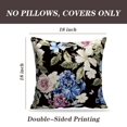 thumbnail image 2 of LALILO Throw Pillow Covers Water Color With Flowers Rose Iris And Cushion Cover 18" x 18", 2 Pack, 2 of 6