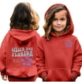 thumbnail image 2 of Odeerbi Kids Boys Girls Hoodies Fall Winter Pullover Hooded Sweatshirts Children's Long Sleeve Pattern Sweatshirt Round Neck Top Kids Clothes Red, 2 of 5