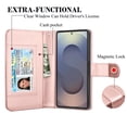 thumbnail image 4 of Tekcoo For Samsung Galaxy S26 Ultra Wallet Case with Credit Card Holder for Women Men, Flip PU Leather Wallet Phone Case, Detachable Magnetic Kickstand Cover with Wrist Strap, Gold Pink, 4 of 7