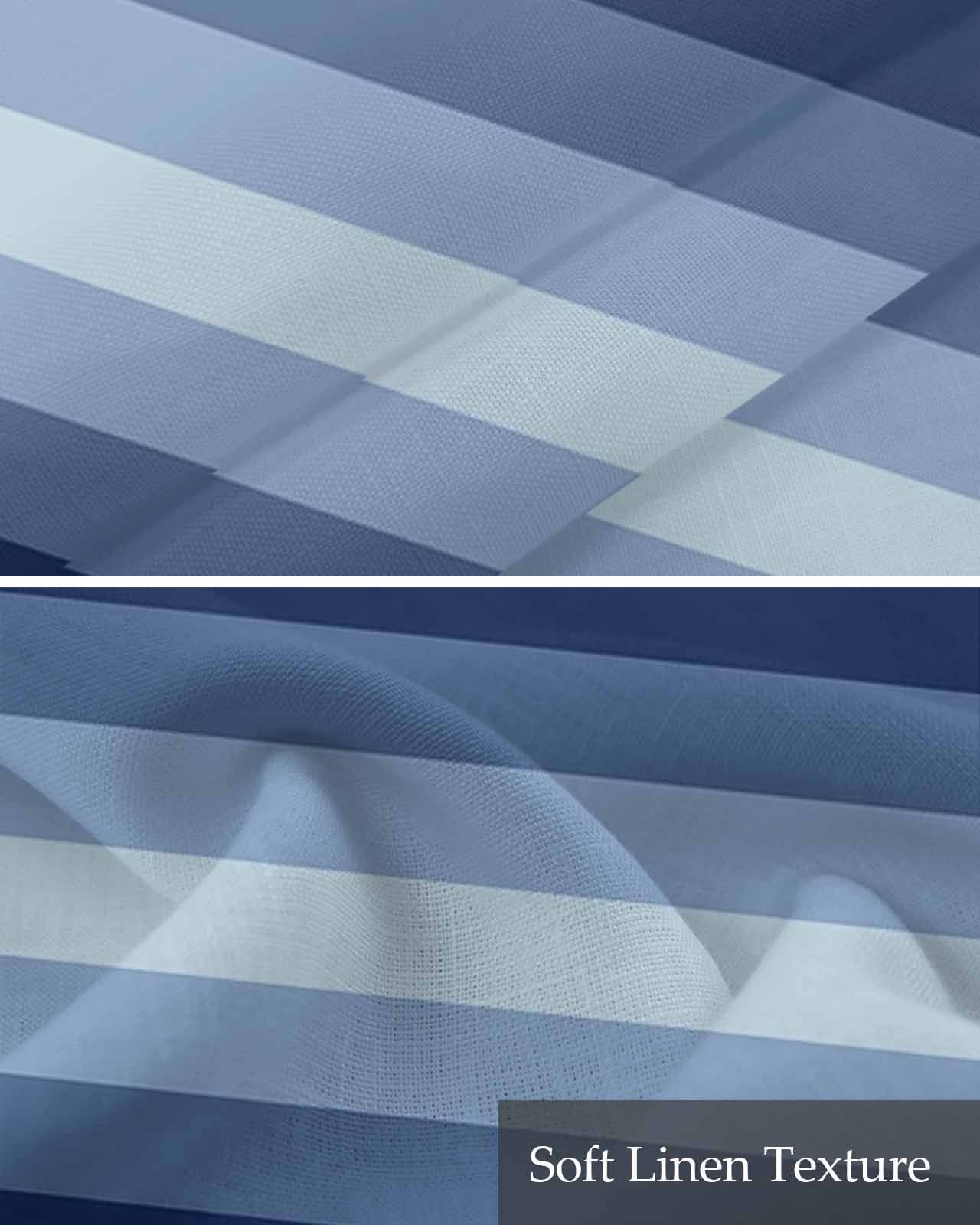 Navy Blue Ombre Linen Curtain Valance for Bedroom/Bathroom/Kitchen/Office/Living/Dining Room Window,Gradient Navy Blue Woods Farmhouse Rod Pocket Topper Decorative Cafe Drapes Panel 60"x18"