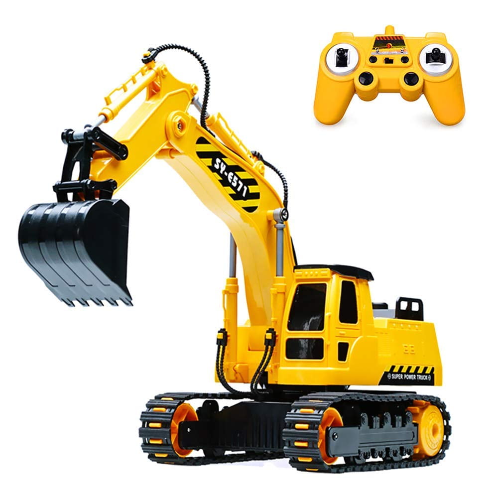 Bo-Toys Full Functional RC Excavator, Double E 1:26 Scale RC Remote Control Construction Toy